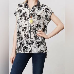 Postmark (Anthropologie) 🐝 Silk Field Day Blouse Top